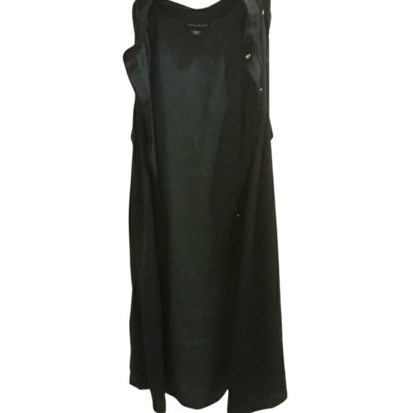 Green Sleeveless Collared Button-Up Tunic Vest Dress - Picture 5 of 5